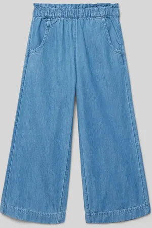 TOM TAILOR Wide Leg Jeans aus reiner Baumwolle mit elastischem Bund in , Größe 104