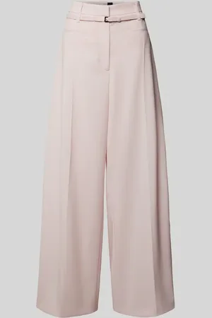 HUGO BOSS Wide Leg Stoffhose mit Bügelfalten in , Größe 44