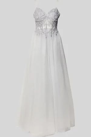 Luxuar Abendkleid mit Spitzenbesatz in , Größe 34