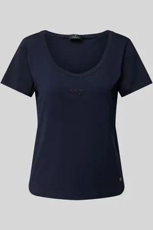 monari T-Shirt mit geripptem U-Ausschnitt in , Größe 34