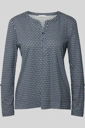 TOM TAILOR Regular Fit 3/4-Shirt mit Allover-Muster in , Größe L