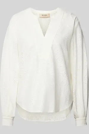 Mos Mosh Regular Fit Bluse mit Lochstickerei Modell 