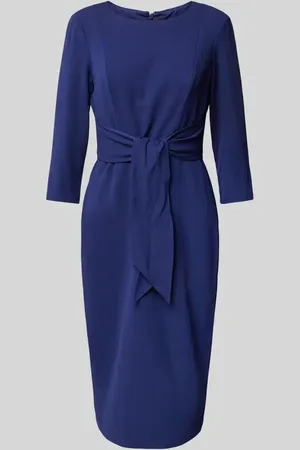 Adrianna Papell Knielanges Cocktailkleid mit Knoten-Detail in , Größe 34