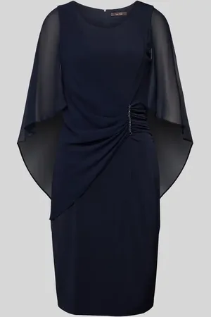 Vera Mont Knielanges Cocktailkleid mit seitlicher Raffung in , Größe 40