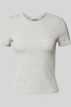 Weekday T-Shirt mit geripptem Rundhalsausschnitt in , Größe L
