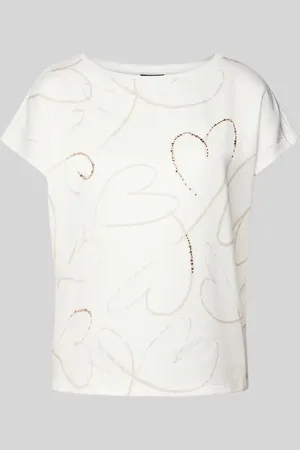 QS by s.Oliver Regular Fit T-Shirt mit Strasssteinbesatz in , Größe 36
