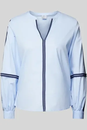 Emily van den Bergh Regular Fit Bluse mit Tunikakragen in , Größe 40