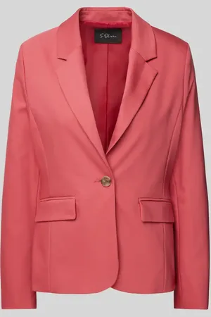 QS by s.Oliver Shaped Fit Blazer aus Baumwoll-Mix mit Pattentaschen in , Größe 34