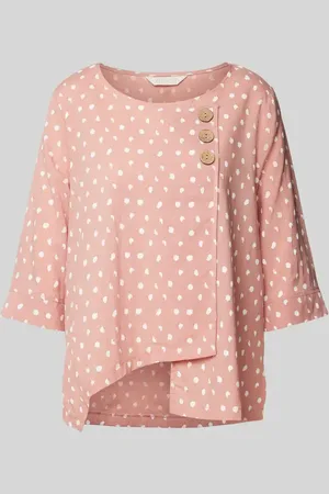 Apricot Blusenshirt mit kurzer Knopfleiste in , Größe L