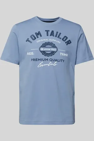 TOM TAILOR Regular Fit T-Shirt aus reiner Baumwolle mit Label Print in , Größe L