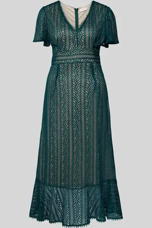 Apricot Maxikleid in semitransparentem Design in , Größe L