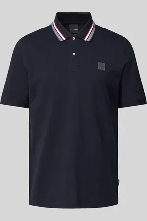 Bugatti Regular Fit Poloshirt mit Label-Badge in , Größe L