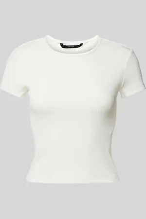 VERO MODA Regular Fit T-Shirt in Rippoptik Modell 