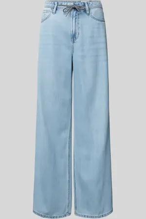 QS by s.Oliver Wide Leg Jeans mit Tunnelzug im 5-Pocket-Design in , Größe 42/30