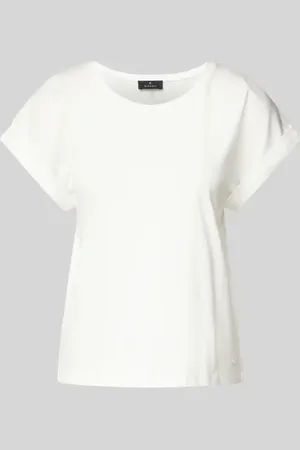 monari T-Shirt mit geripptem Rundhalsausschnitt in , Größe 36