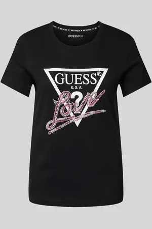 Guess T-Shirt mit Strasssteinbesatz in , Größe L