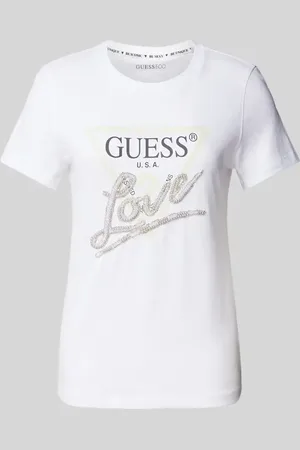 Guess T-Shirt mit Strasssteinbesatz in , Größe L