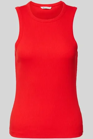 TOM TAILOR Slim Fit Tank Top aus Baumwoll-Mix in Ripp-Optik in , Größe L