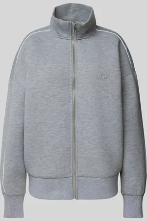 Lena Gercke Oversized Sweatjacke mit Label-Detail - LeGer Studio Kollektion in , Größe 36