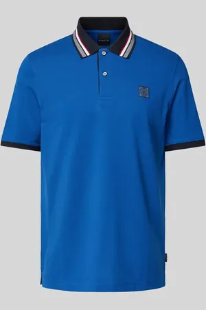 Bugatti Regular Fit Poloshirt mit Label-Badge in , Größe L