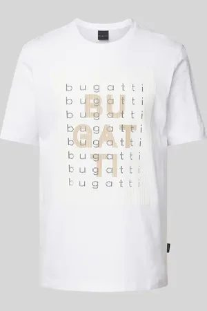 Bugatti T-Shirt mit Label-Print in , Größe L