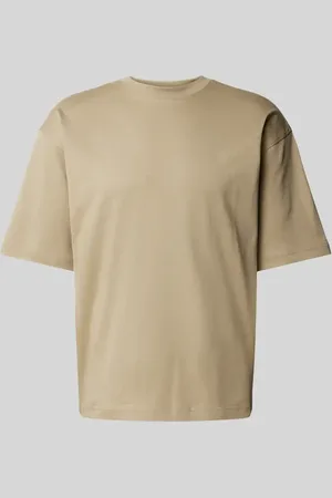 Jake*s T-Shirt mit geripptem Rundhalsausschnitt in , Größe L