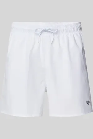 Emporio Armani Regular Fit Badeshorts mit Logo-Badge in , Größe L