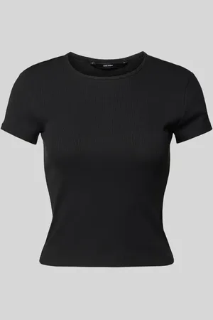 VERO MODA Regular Fit T-Shirt in Rippoptik Modell 