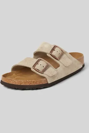 Birkenstock Lederslides mit Dornschließen Modell 