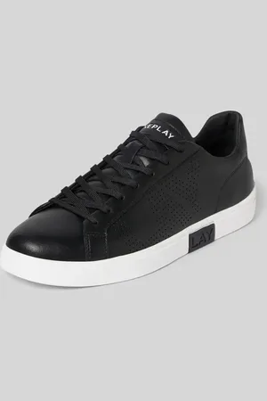 Replay Ledersneaker mit Label-Prägung Modell 