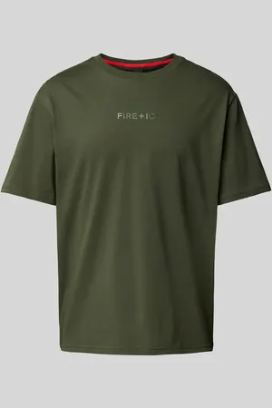Fire + Ice Poloshirt mit Label-Print Modell 