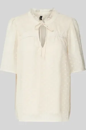 VERO MODA Regular Fit Bluse mit Spitzendetail Modell 