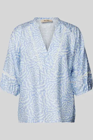 Mos Mosh Regular Fit Bluse mit V-Ausschnitt Modell 