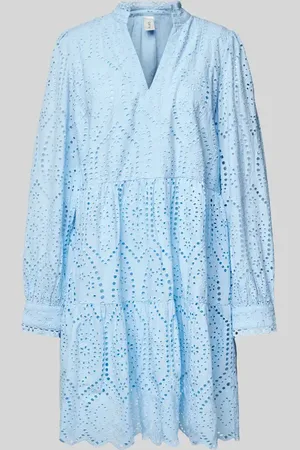 Y.A.S Knielanges Kleid mit Lochstickerei Modell 