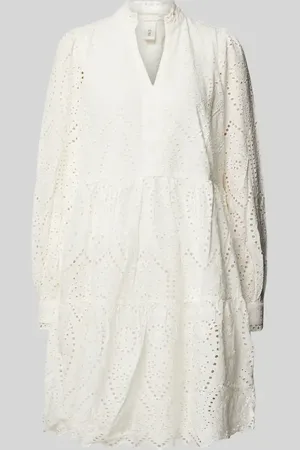 Y.A.S Knielanges Kleid mit Lochstickerei Modell 