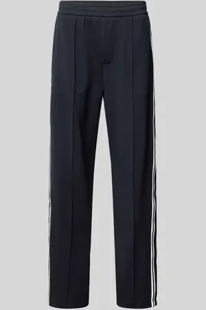 Emporio Armani Straight Leg Sweatpants mit fixierten Bügelfalten in , Größe L
