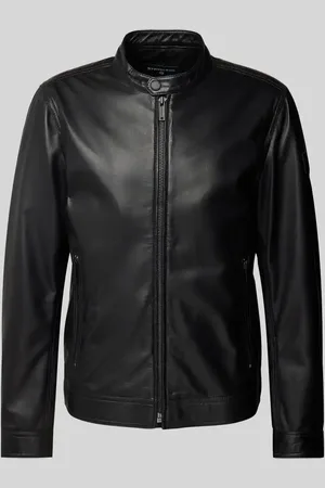 Strellson Slim Fit Lederjacke mit Reißverschlusstaschen Modell 