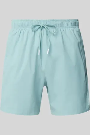 HUGO BOSS Relaxed Fit Badeshorts mit Label-Print Modell 