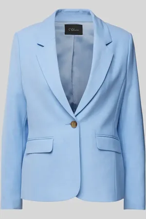 QS by s.Oliver Shaped Fit Blazer aus Viskose-Mix mit 1-Knopf-Verschluss in , Größe 34
