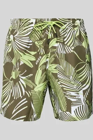 HUGO BOSS Relaxed Fit Badeshorts mit Label-Badge Modell 