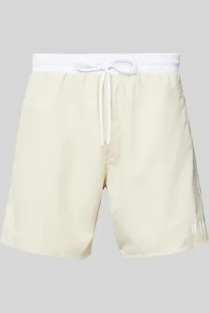 HUGO BOSS Relaxed Fit Badeshorts mit Label-Print Modell 