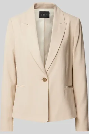 QS by s.Oliver Regular Fit Blazer mit Viskose-Anteil in Piqué-Qualität in , Größe 34