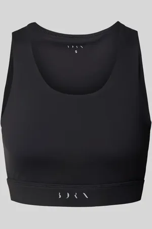Born Living Yoga Bustier mit Label-Print Modell 