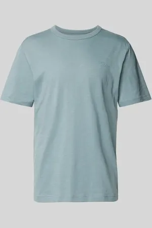 TOM TAILOR Regular Fit T-Shirt aus reiner Baumwolle mit gummiertem Logo-Print in , Größe L