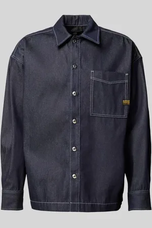 G-Star Boxy Fit Jeanshemd mit Label-Detail in , Größe L