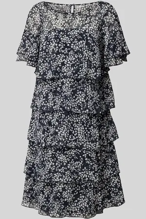 Vera Mont Knielanges Cocktailkleid im Stufen-Look in , Größe 36