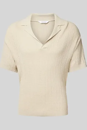 Calvin Klein Regular Fit Poloshirt mit Strukturmuster in , Größe L