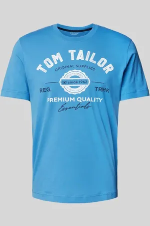 TOM TAILOR Regular Fit T-Shirt aus reiner Baumwolle mit Label Print in , Größe L