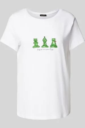 More & More T-Shirt mit Motiv- und Statement-Print in , Größe 34