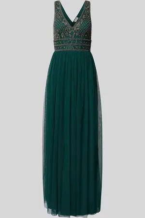 Lace & Beads Abendkleid mit Perlen- und Ziersteinbesatz in , Größe XXS